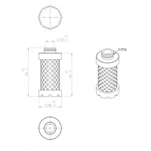 Ingersoll Rand 91108308 alternative in-line filter